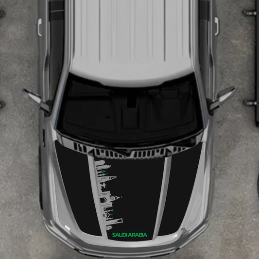 Hood Panel Decal/Sticker - Saudi Arabia - Cut Graphic Kit - For Ford F-150 2020-2026 - Premium Vinyl