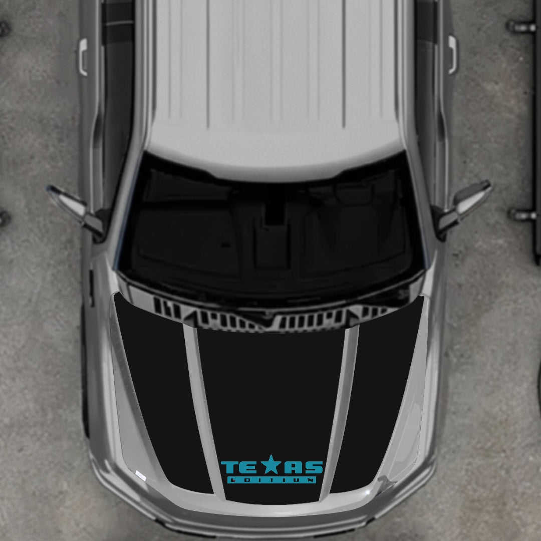 Hood Panel Decal/Sticker - Texas Graphic Kit - For Ford F-150 2020-2026 - Premium Vinyl