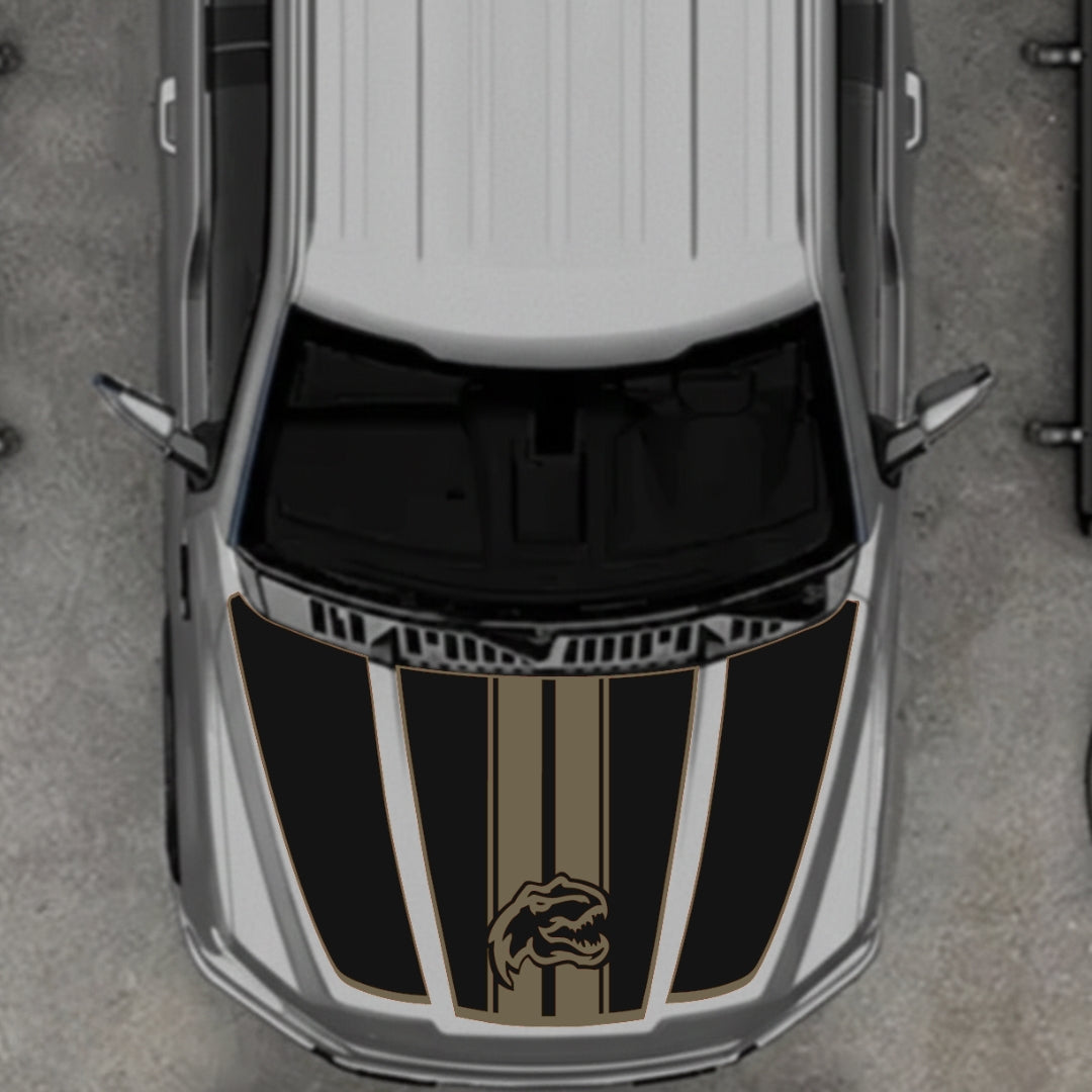 Hood Panel Decal/Sticker - Rex Style 2 - Border Graphic Kit - For Ford F-150 2020-2026 - Premium Vinyl