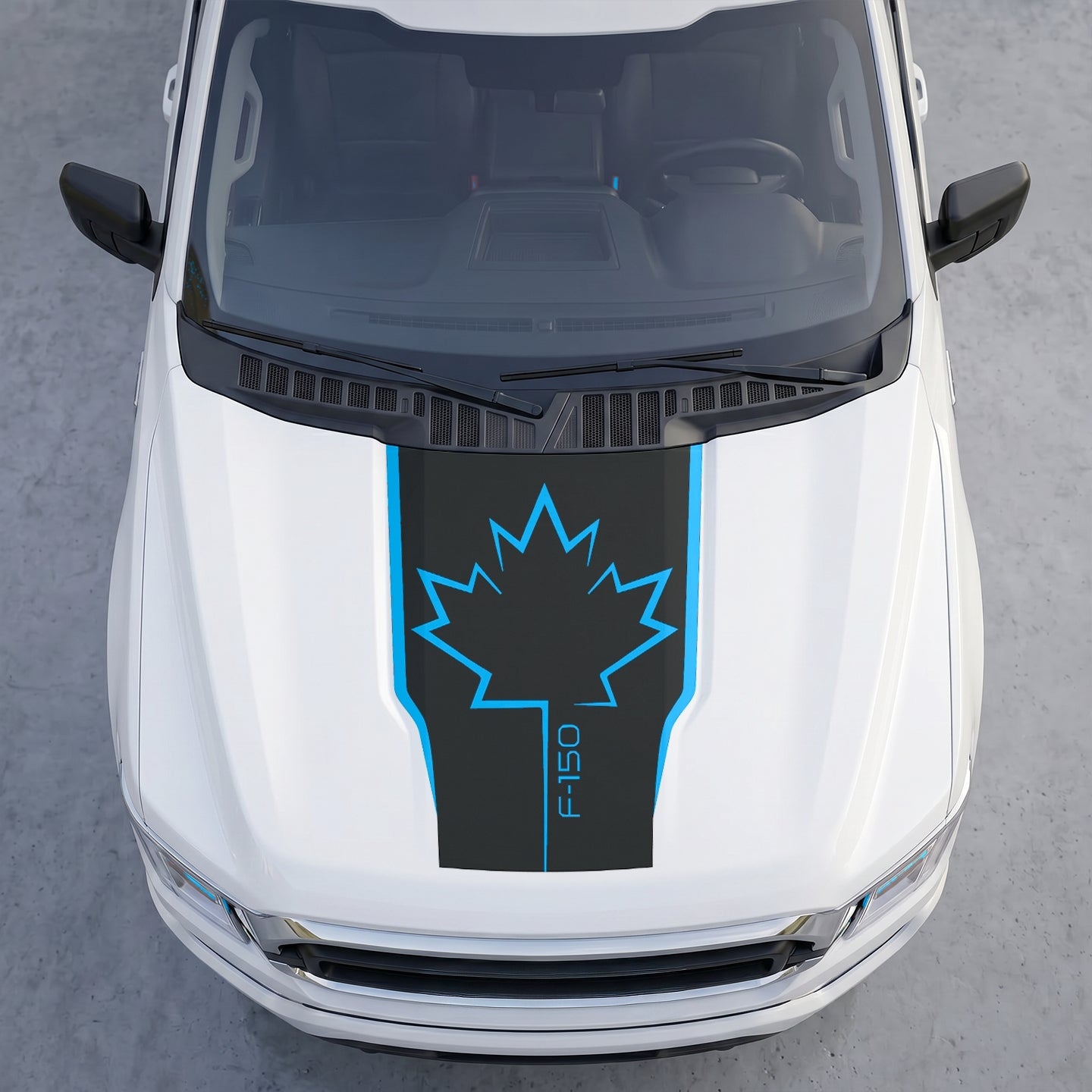 Hood Panel Decal/Sticker - Canadian Maple Leaf Hood Decal – Bold  Line Patriot Graphic Vinyl Sticker Graphic Kit - For Ford F-150 F150 2015-2020 - Premium Vinyl