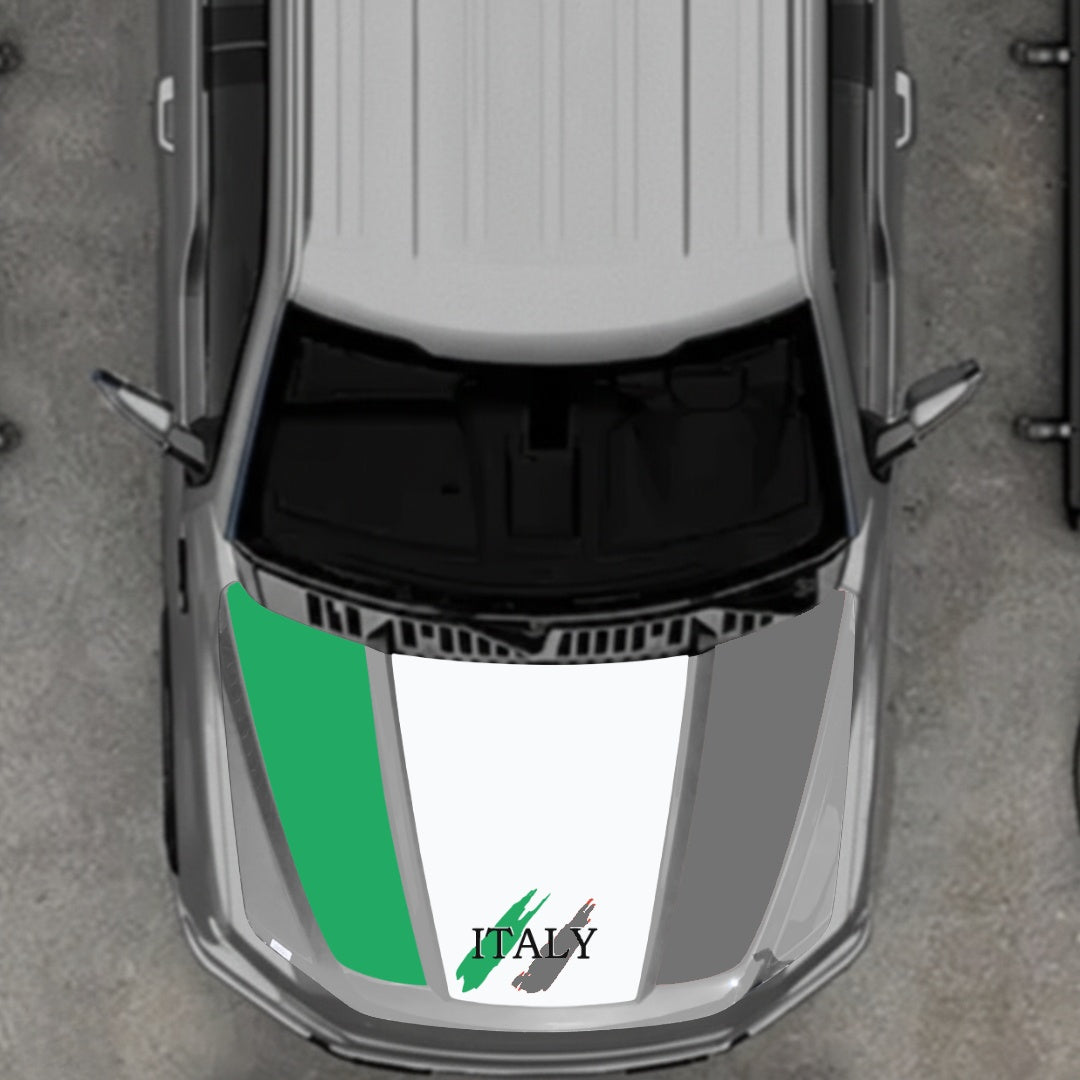 Hood Panel Decal/Sticker - Italy Graphic Kit - For Ford F-150 2020-2026 - Premium Vinyl