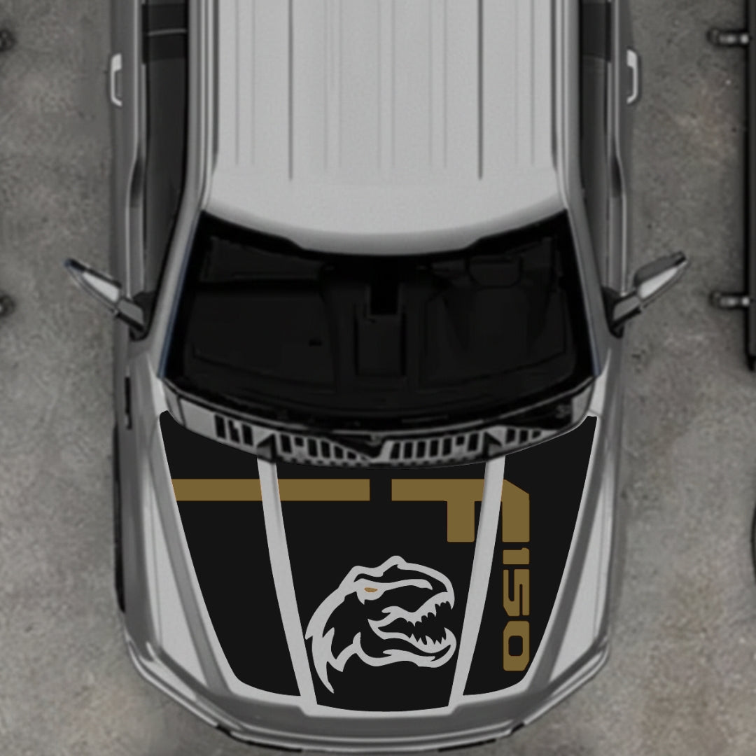 Hood Panel Decal/Sticker - Rex Style 3 Graphic Kit - For Ford F-150 2020-2026 - Premium Vinyl