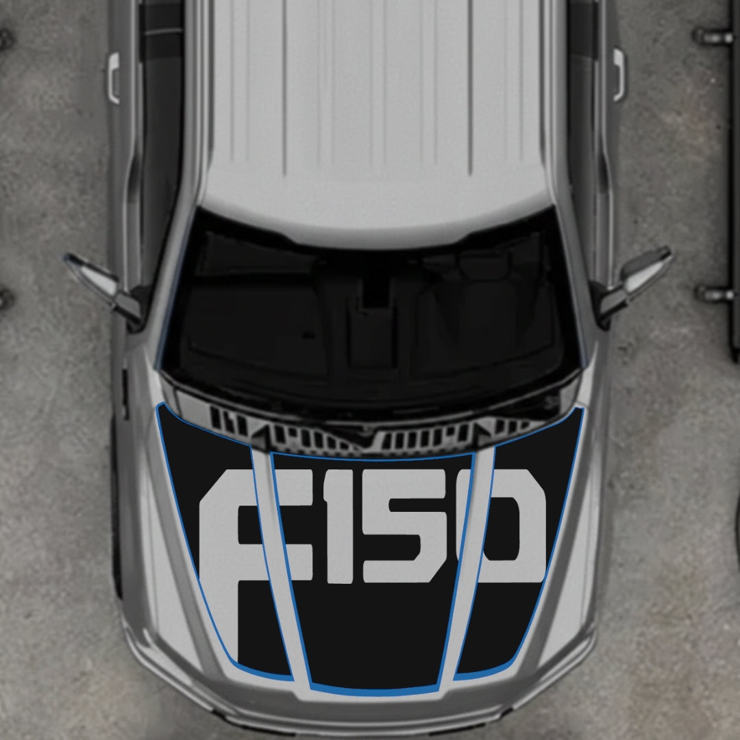 Hood Panel Decal/Sticker - Style 16 - Cut Graphic Kit - For Ford F-150 2020-2026 - Premium Vinyl