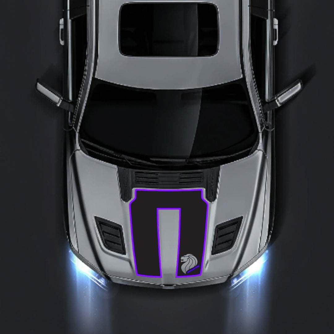 Performance Hood Panel Decal/Sticker - Singapore - Cut - Border Graphic Kit - For Dodge RAM 1500 2019-2025 - Premium Vinyl