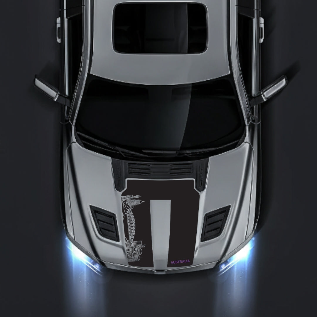 Hood Panel Decal/Sticker - Australia Skyline - Cut Graphic Kit - For Dodge RAM 1500 2019-2025 - Premium Vinyl