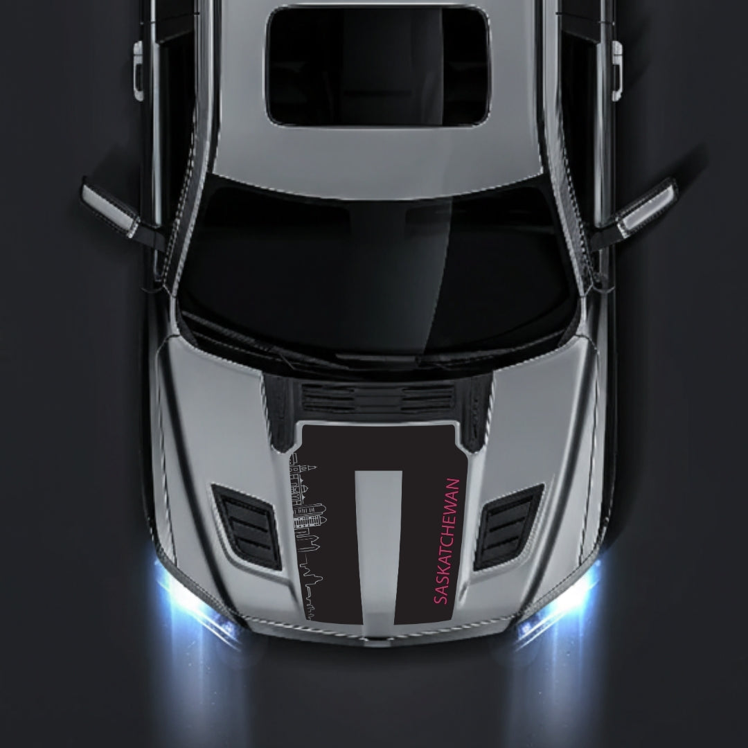 Performance Hood Panel Decal/Sticker - Saskatchewan Skyline - Cut Graphic Kit - For Dodge RAM 1500 2019-2025 - Premium Vinyl