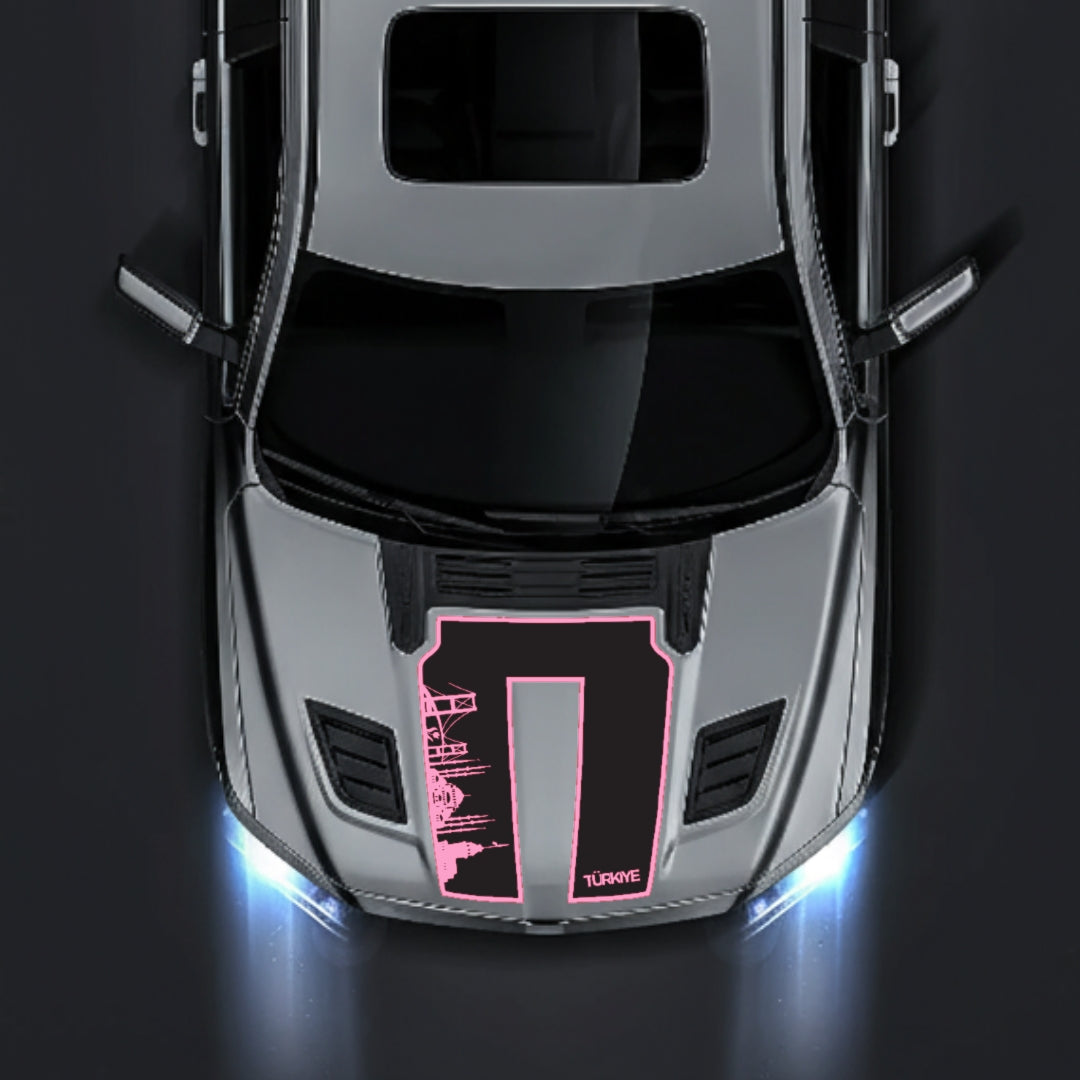 Hood Panel Decal/Sticker - Turkey Skyline - Border Graphic Kit - For Dodge RAM 1500 2019-2025 - Premium Vinyl