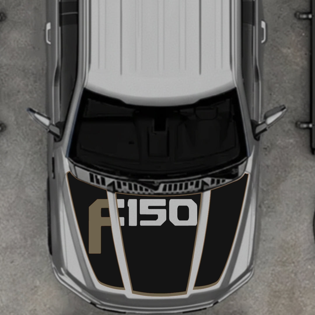 Hood Panel Decal/Sticker - Style 14 Graphic Kit - For Ford F-150 2020-2026 - Premium Vinyl