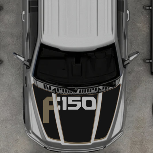 Hood Panel Decal/Sticker - Style 14 Graphic Kit - For Ford F-150 2020-2026 - Premium Vinyl