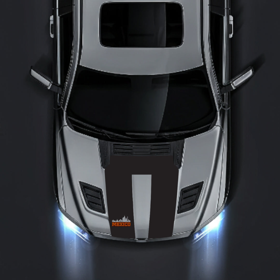 Performance Hood Panel Decal/Sticker - Mexico - Cut Graphic Kit - For Dodge RAM 1500 2019-2025 - Premium Vinyl