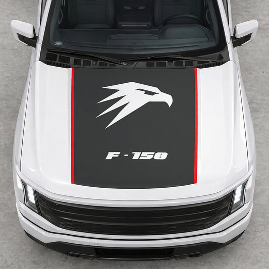 Hood Panel Decal/Sticker - Hawk Head Graphic Decal Graphic Kit - For Ford F-150 2015-2020 - Premium Vinyl