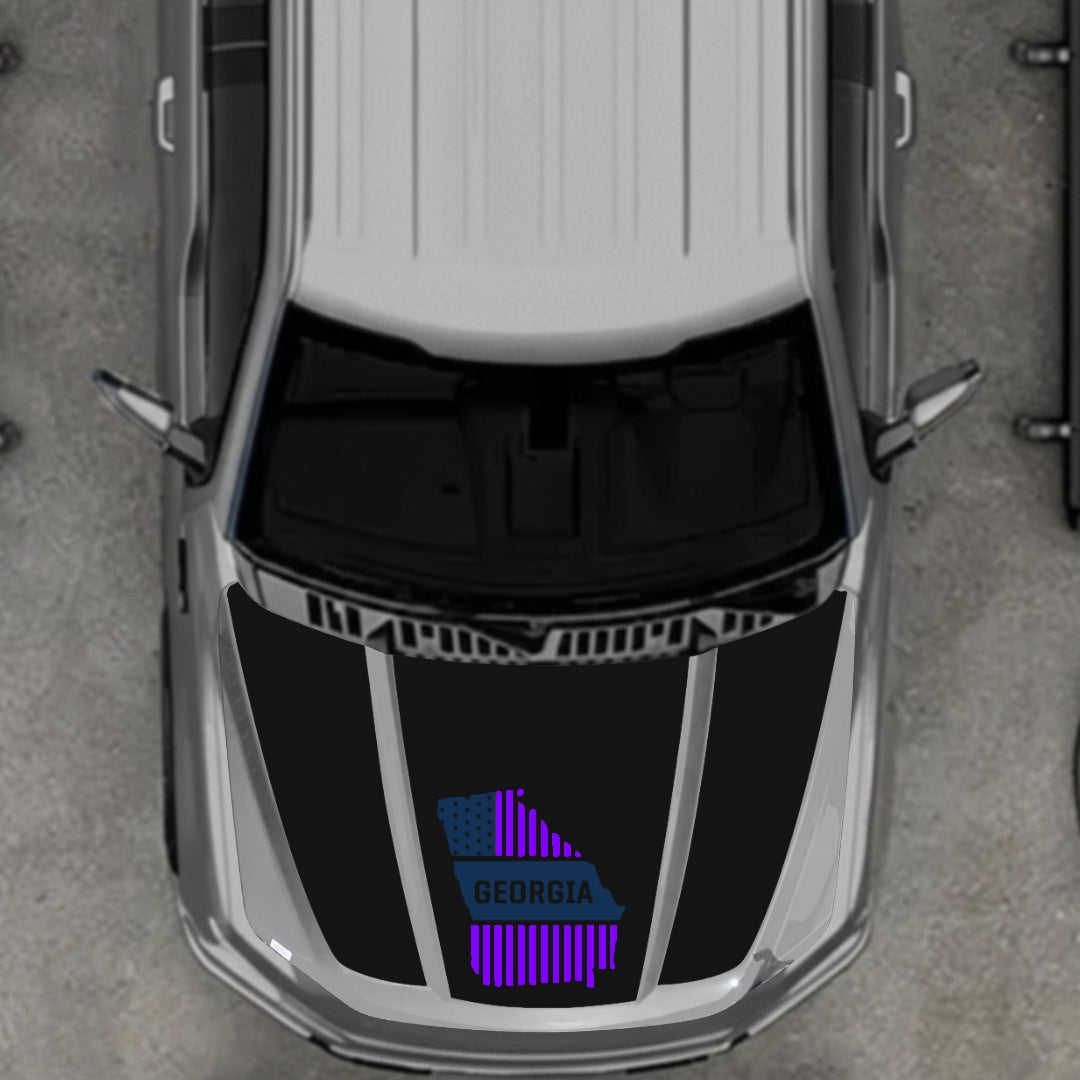 Hood Panel Decal/Sticker - Georgia Graphic Kit - For Ford F-150 2020-2026 - Premium Vinyl
