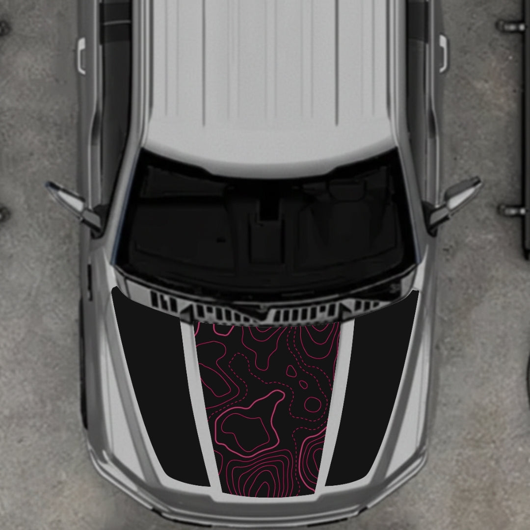 Hood Panel Decal/Sticker - Style 1 Graphic Kit - For Ford F-150 2020-2026 - Premium Vinyl