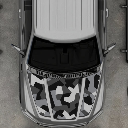 Hood Panel Decal/Sticker - Camo Style 3 Graphic Kit - For Ford F-150 2020-2026 - Premium Vinyl