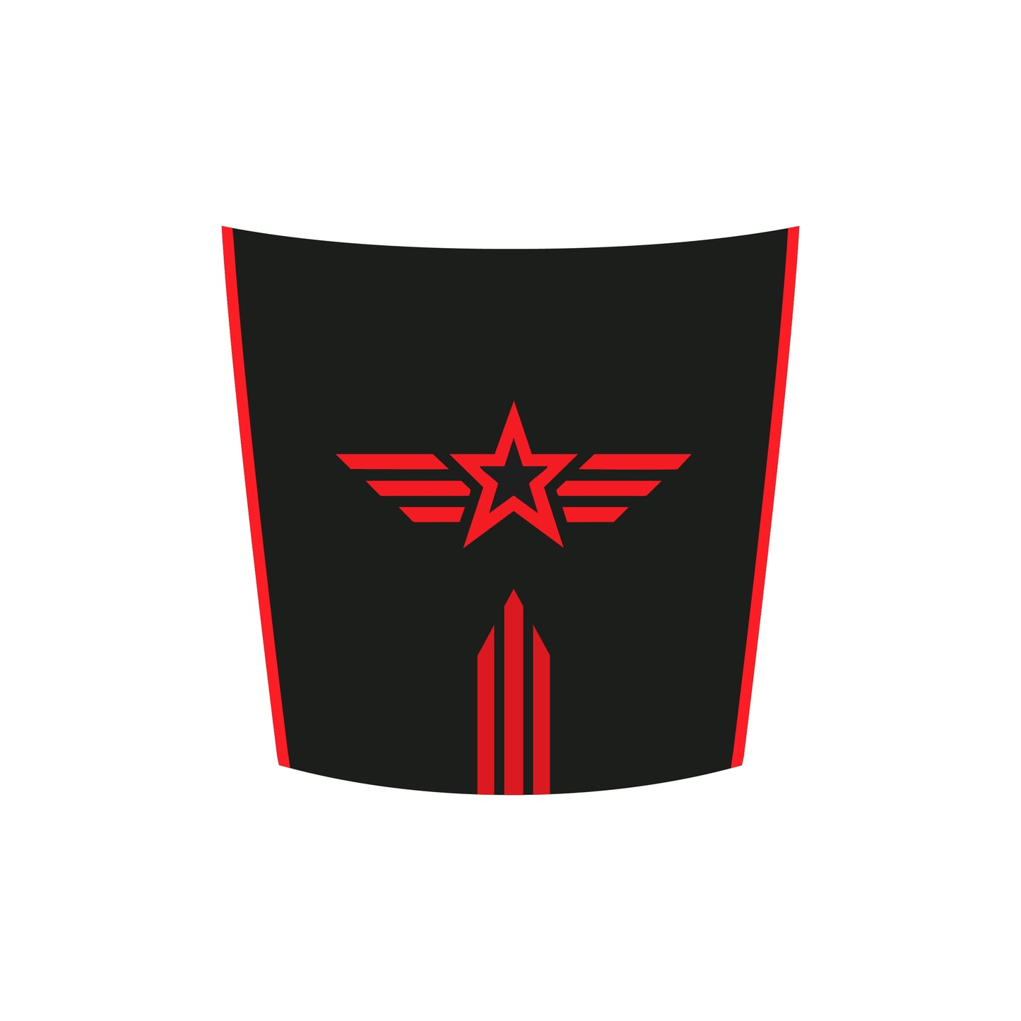 Hood Panel Decal/Sticker - Winged Star Graphic Decal Graphic Kit - For Ford F-150 2015-2020 - Premium Vinyl