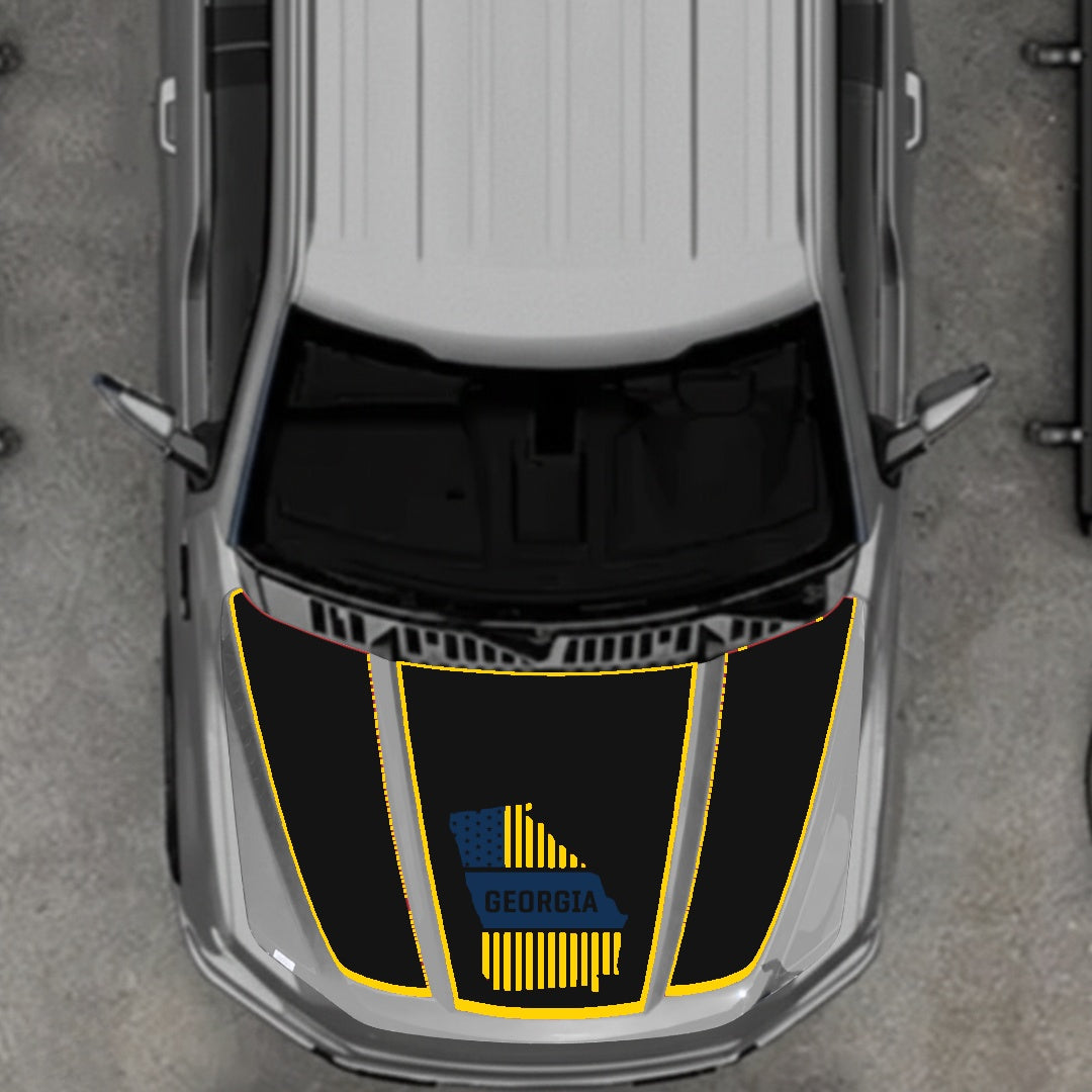 Hood Panel Decal/Sticker - Georgia - Border Graphic Kit - For Ford F-150 2020-2026 - Premium Vinyl