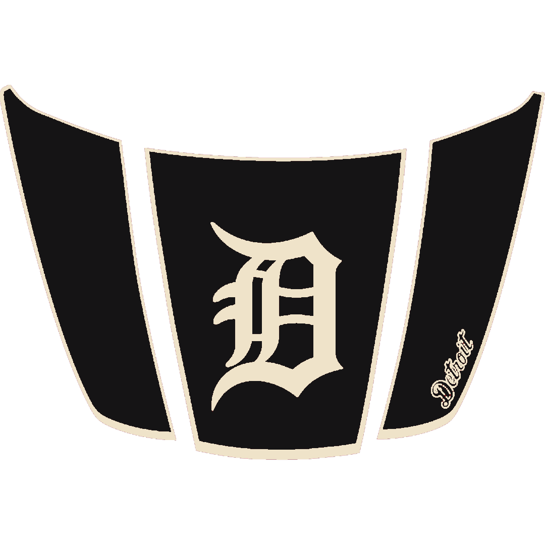 Hood Panel Decal/Sticker - Detroit Intial - Border Graphic Kit - For Ford F-150 2020-2026 - Premium Vinyl