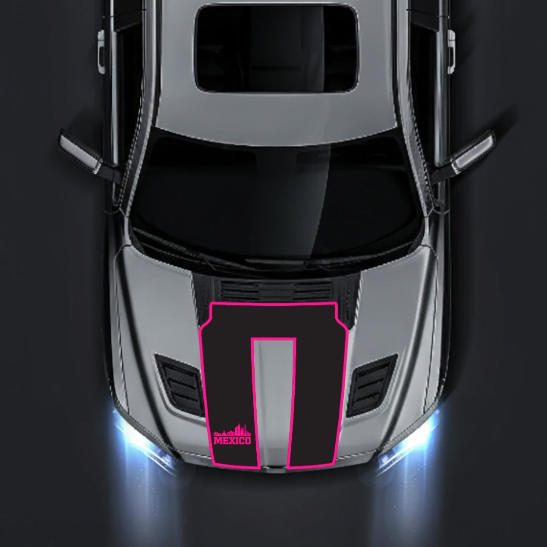 Hood Panel Decal/Sticker - Mexico - Border Graphic Kit - For Dodge RAM 1500 2019-2025 - Premium Vinyl