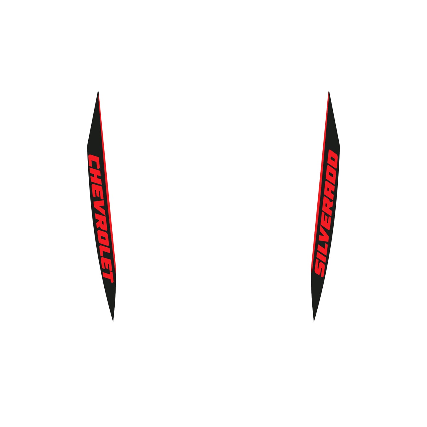 Hood Panel Decal/Sticker - Double Sided Stripes Style 3 Graphic Decal Graphic Kit - For Chevrolet Silverado 2019-2024 - Premium Vinyl
