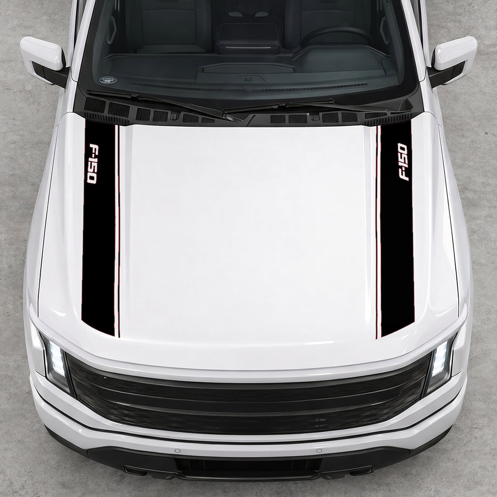 Hood Panel Decal/Sticker - Double Side Solid F150 Graphic Decal Graphic Kit - For Ford F-150 2015-2020 - Premium Vinyl