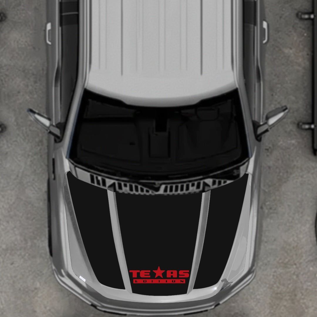 Hood Panel Decal/Sticker - Texas Graphic Kit - For Ford F-150 2020-2026 - Premium Vinyl