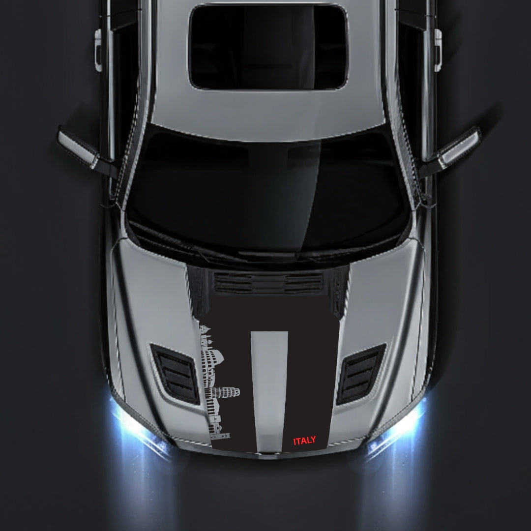 Hood Panel Decal/Sticker - Italy Skyline - Cut Graphic Kit - For Dodge RAM 1500 2019-2025 - Premium Vinyl