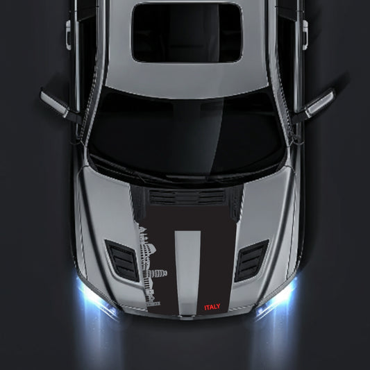 Hood Panel Decal/Sticker - Italy Skyline - Cut Graphic Kit - For Dodge RAM 1500 2019-2025 - Premium Vinyl