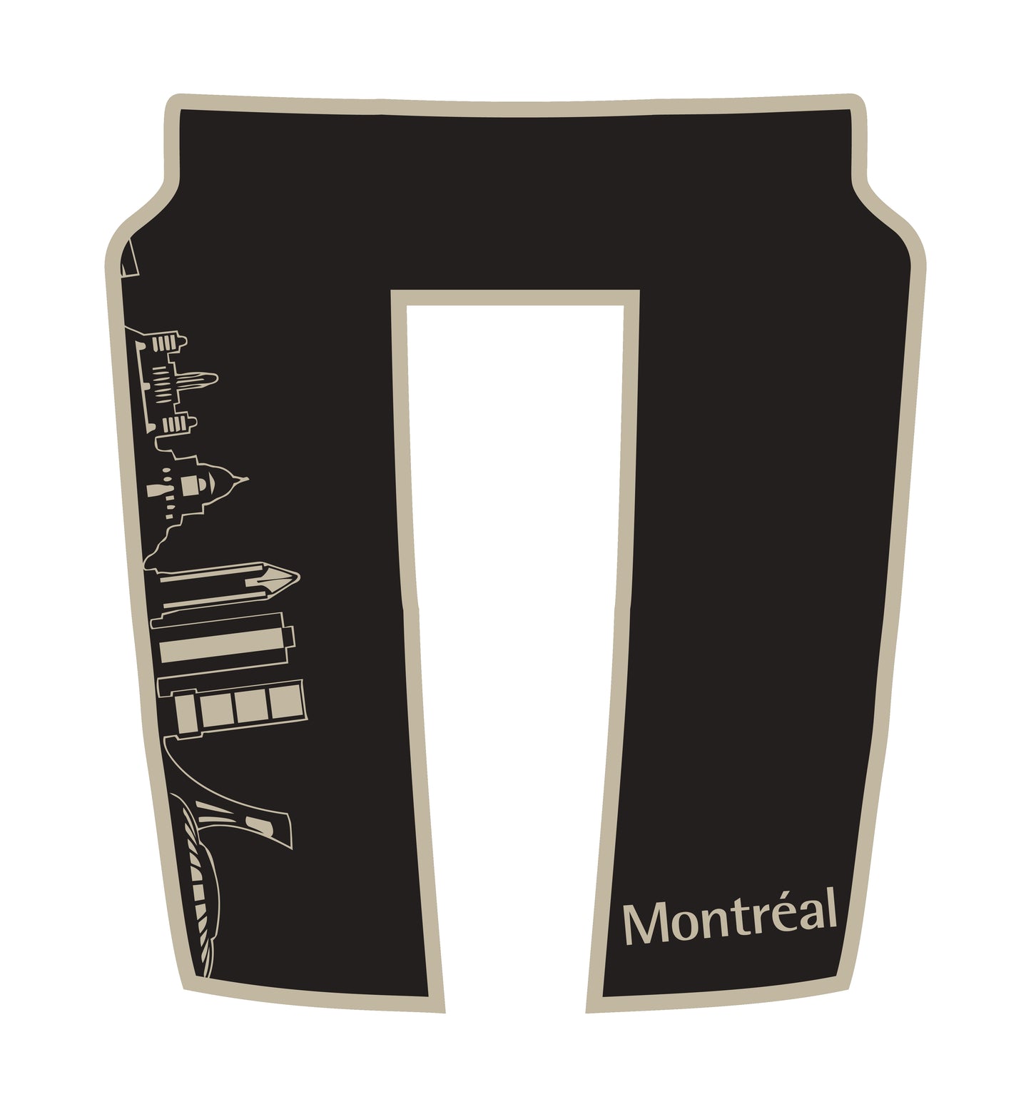 Performance Hood Panel Decal/Sticker - Montreal Skyline - Border Graphic Kit - For Dodge RAM 1500 2019-2025 - Premium Vinyl