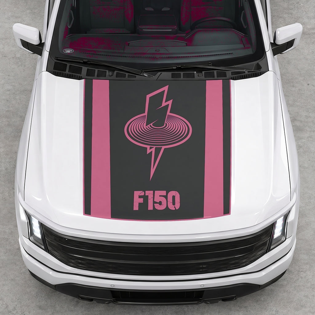 Hood Panel Decal/Sticker - Magnetic Field Graphic Decal Graphic Kit - For FORD F-150 2015-2020 - Premium Vinyl