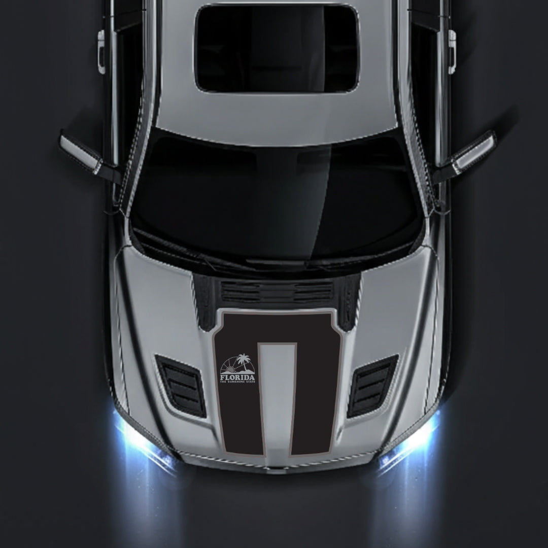 Performance Hood Panel Decal/Sticker - Florida - Cut - Border Graphic Kit - For Dodge RAM 1500 2019-2025 - Premium Vinyl