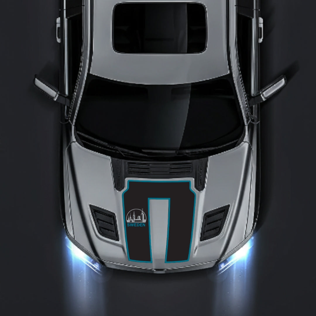 Performance Hood Panel Decal/Sticker - Sweden - Cut - Border Graphic Kit - For Dodge RAM 1500 2019-2025 - Premium Vinyl