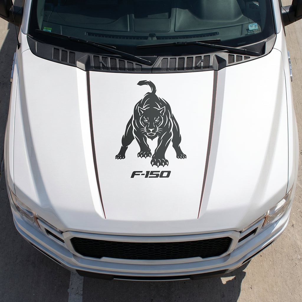Hood Panel Decal/Sticker - Tiger Graphic Decal Graphic Kit - For Ford F-150 2015-2020 - Premium Vinyl
