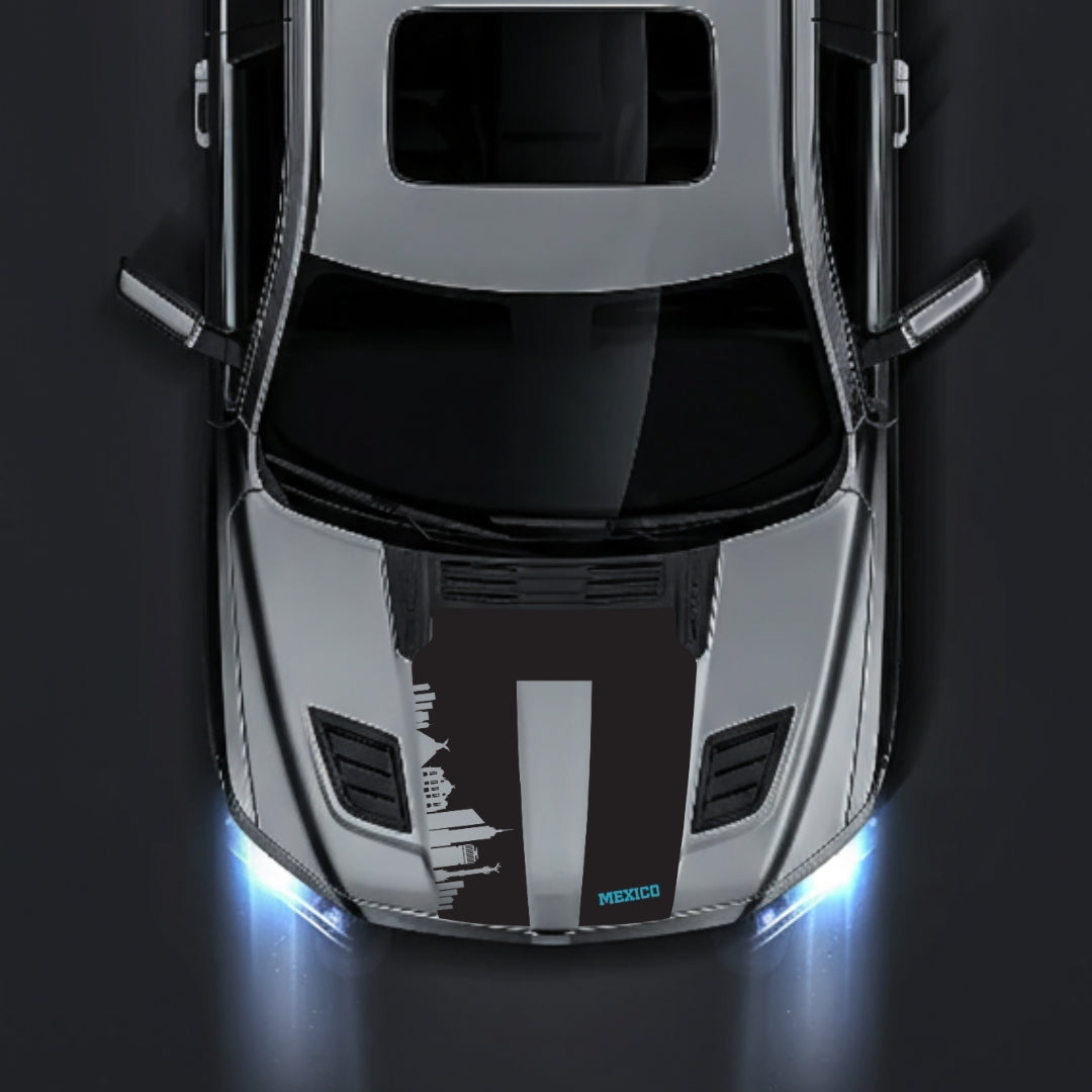 Hood Panel Decal/Sticker - Mexico Skyline - Cut Graphic Kit - For Dodge RAM 1500 2019-2025 - Premium Vinyl