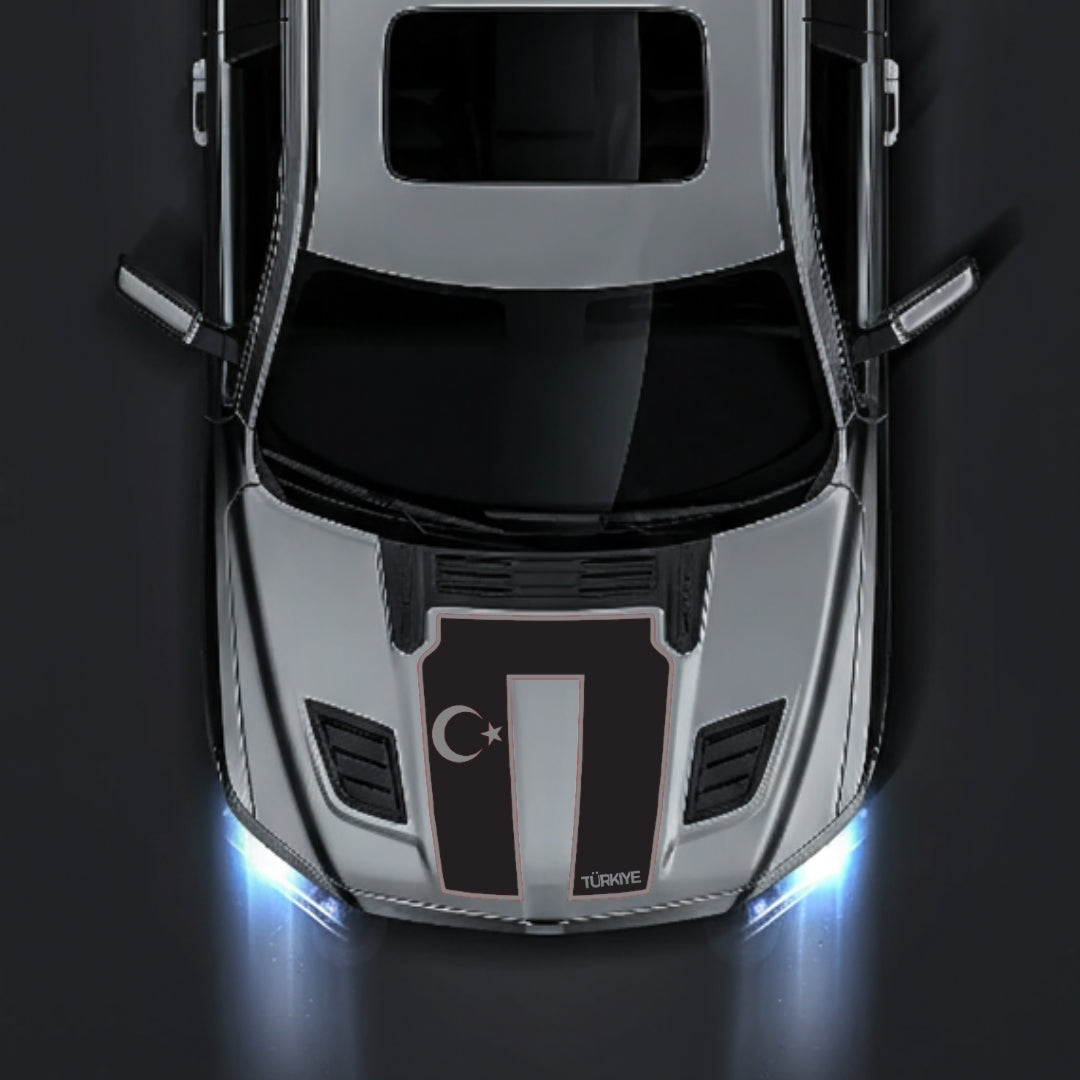 Hood Panel Decal/Sticker - Turkey - Cut - Border Graphic Kit - For Dodge RAM 1500 2019-2025 - Premium Vinyl