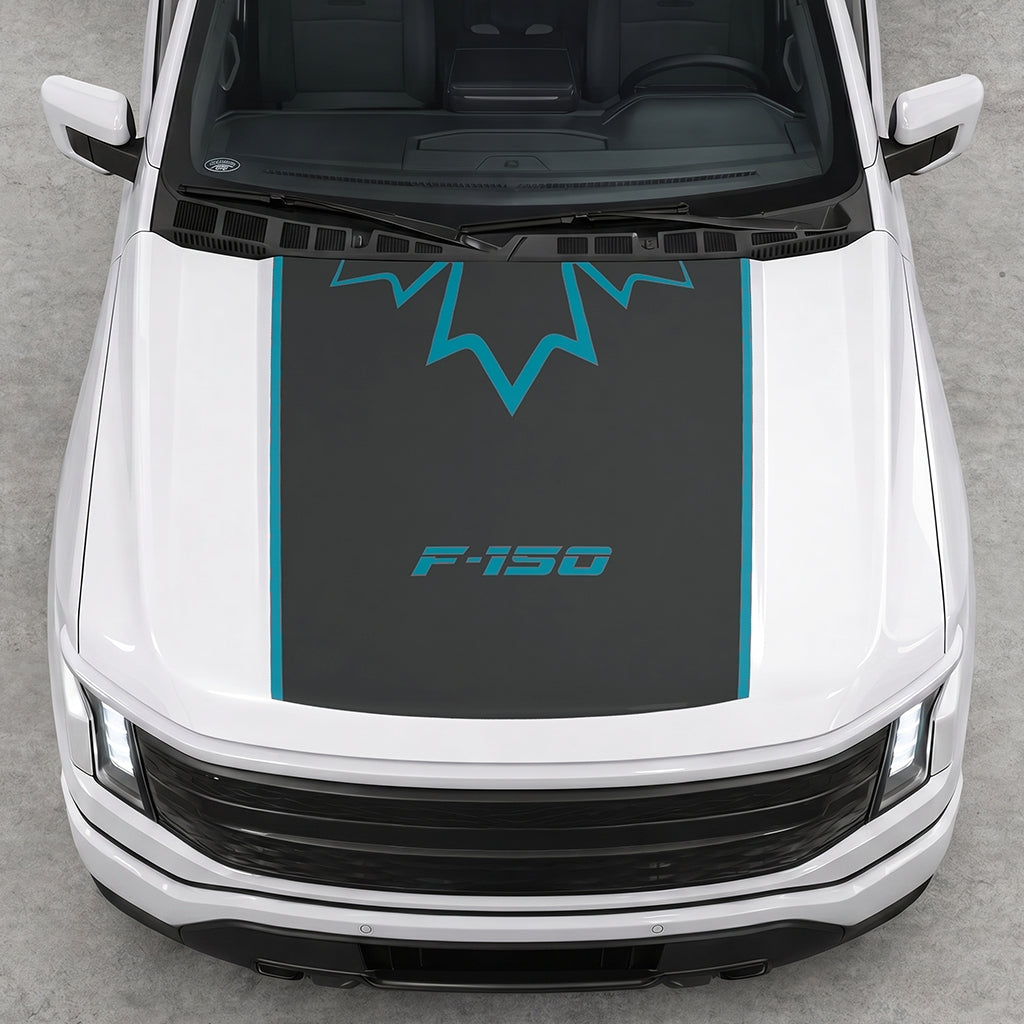 Hood Panel Decal/Sticker - Canada Upper Leaf Graphic Decal Graphic Kit - For Ford F-150 2015-2020 - Premium Vinyl