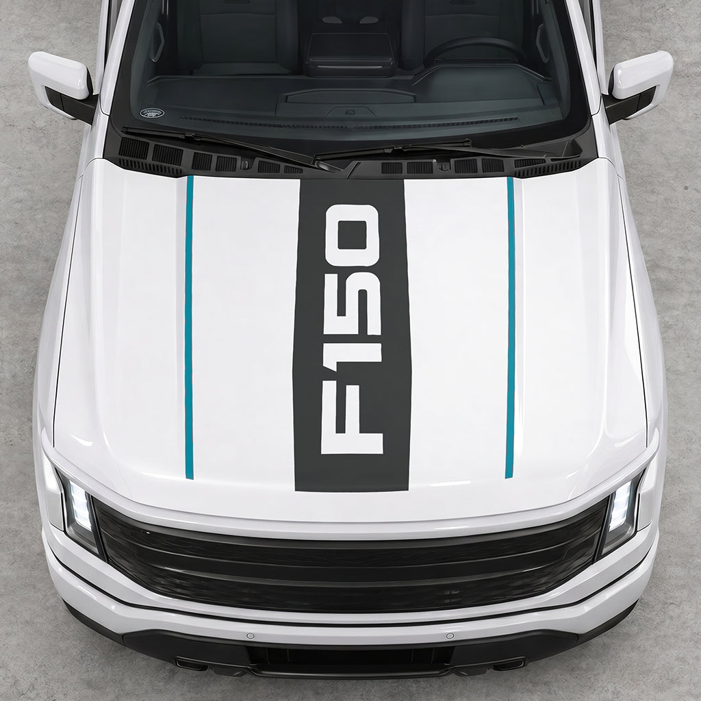 Hood Panel Decal/Sticker - Bold F150 Graphic Decal Graphic Kit - For Ford F-150 2015-2020 - Premium Vinyl