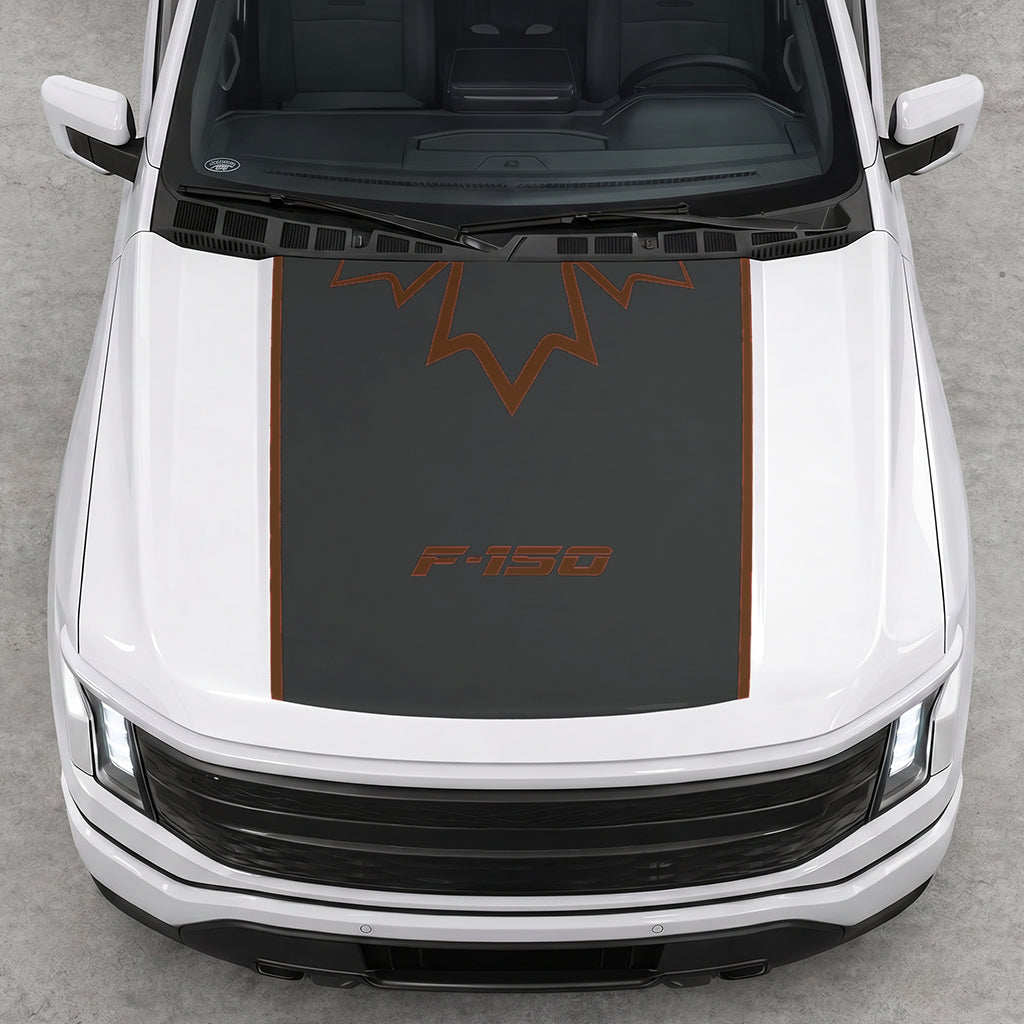 Hood Panel Decal/Sticker - Canada Upper Leaf Graphic Decal Graphic Kit - For Ford F-150 2015-2020 - Premium Vinyl