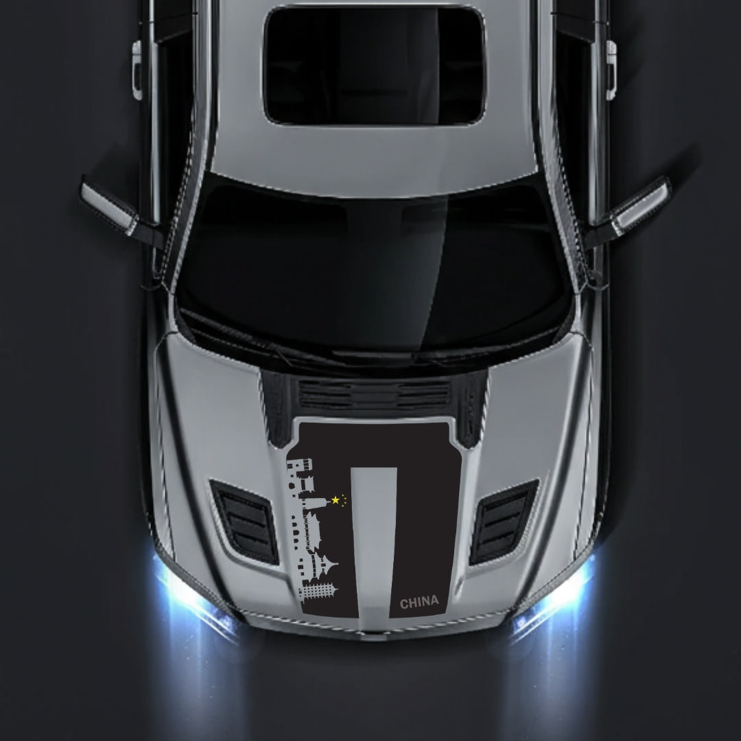 Performance Hood Panel Decal/Sticker - China Skyline - Cut Graphic Kit - For Dodge RAM 1500 2019-2025 - Premium Vinyl