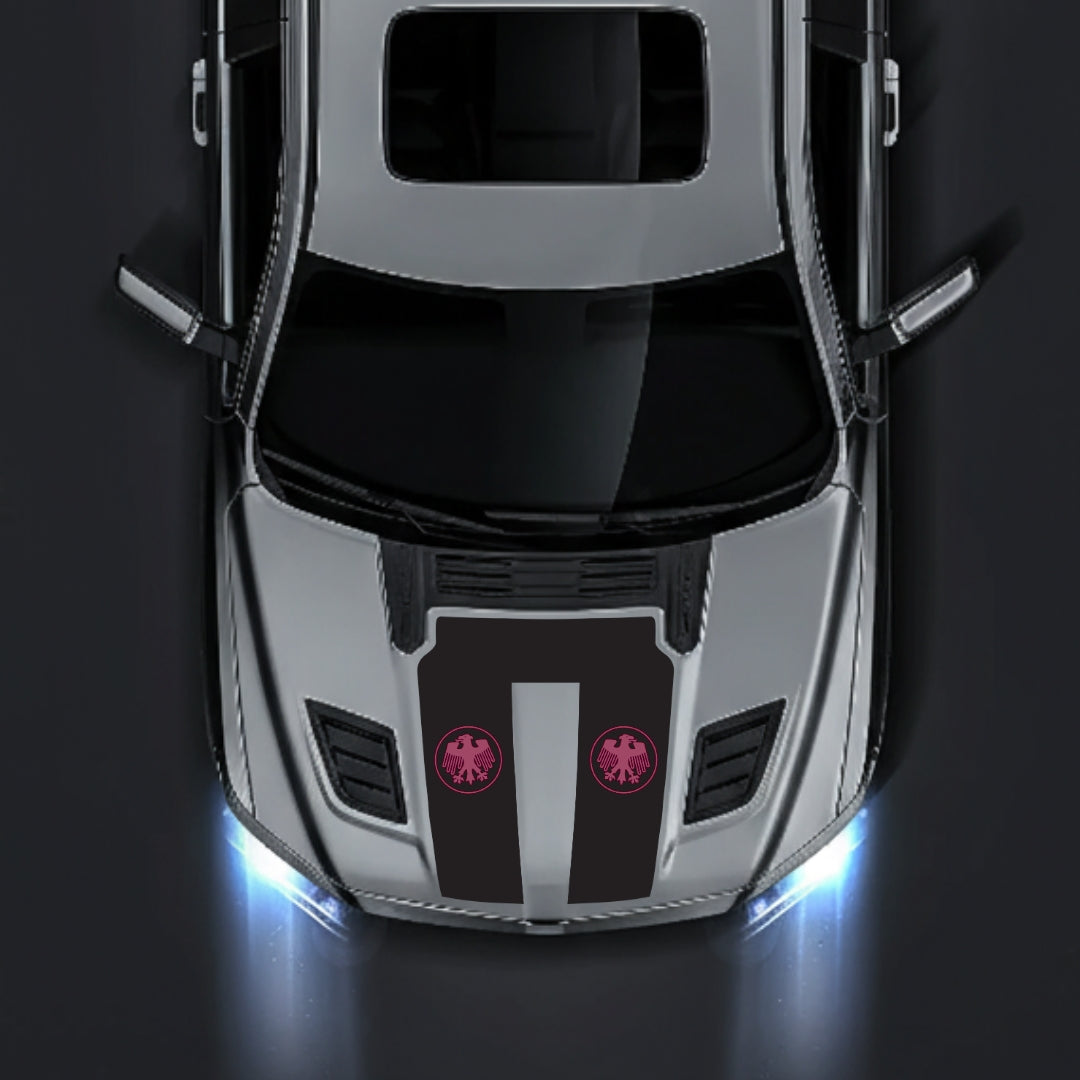 Performance Hood Panel Decal/Sticker - Germany Visual Identity Graphic Kit - For Dodge RAM 1500 2019-2025 - Premium Vinyl