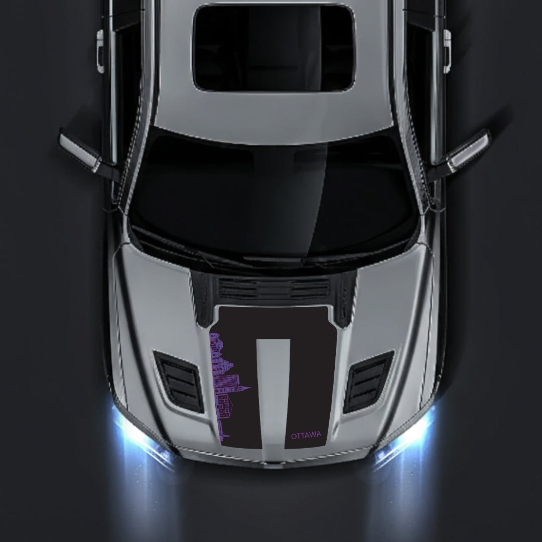 Hood Panel Decal/Sticker - Ottawa Skyline Graphic Kit - For Dodge RAM 1500 2019-2025 - Premium Vinyl