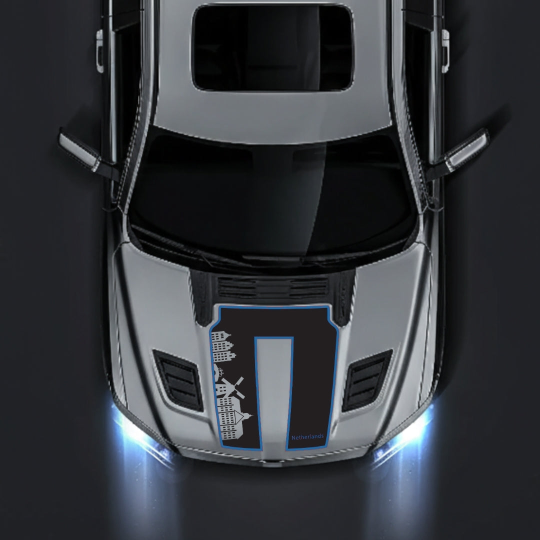 Hood Panel Decal/Sticker - Netherlands Skyline - Cut - Border Graphic Kit - For Dodge RAM 1500 2019-2025 - Premium Vinyl