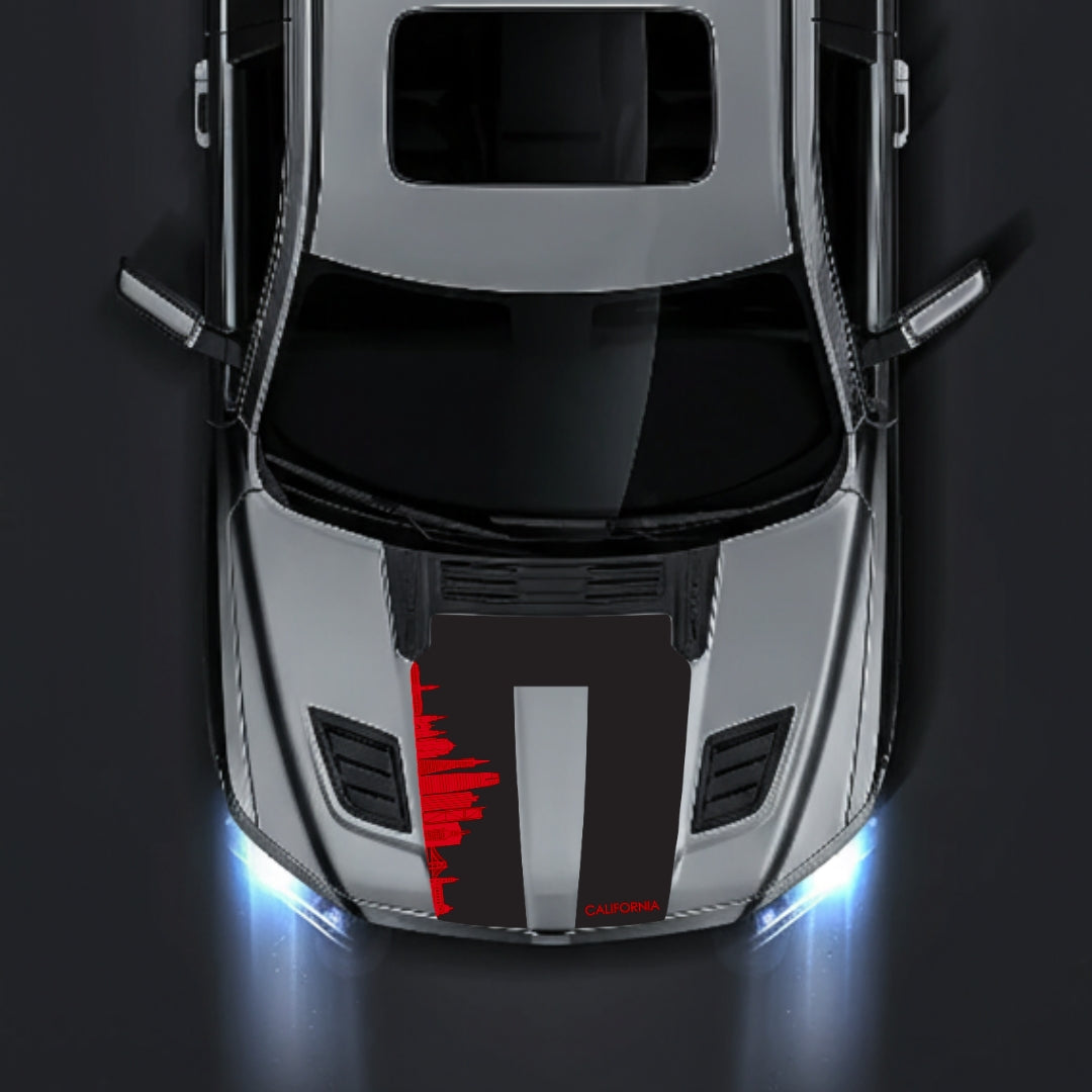 Performance Hood Panel Decal/Sticker - California Skyline Graphic Kit - For Dodge RAM 1500 2019-2025 - Premium Vinyl