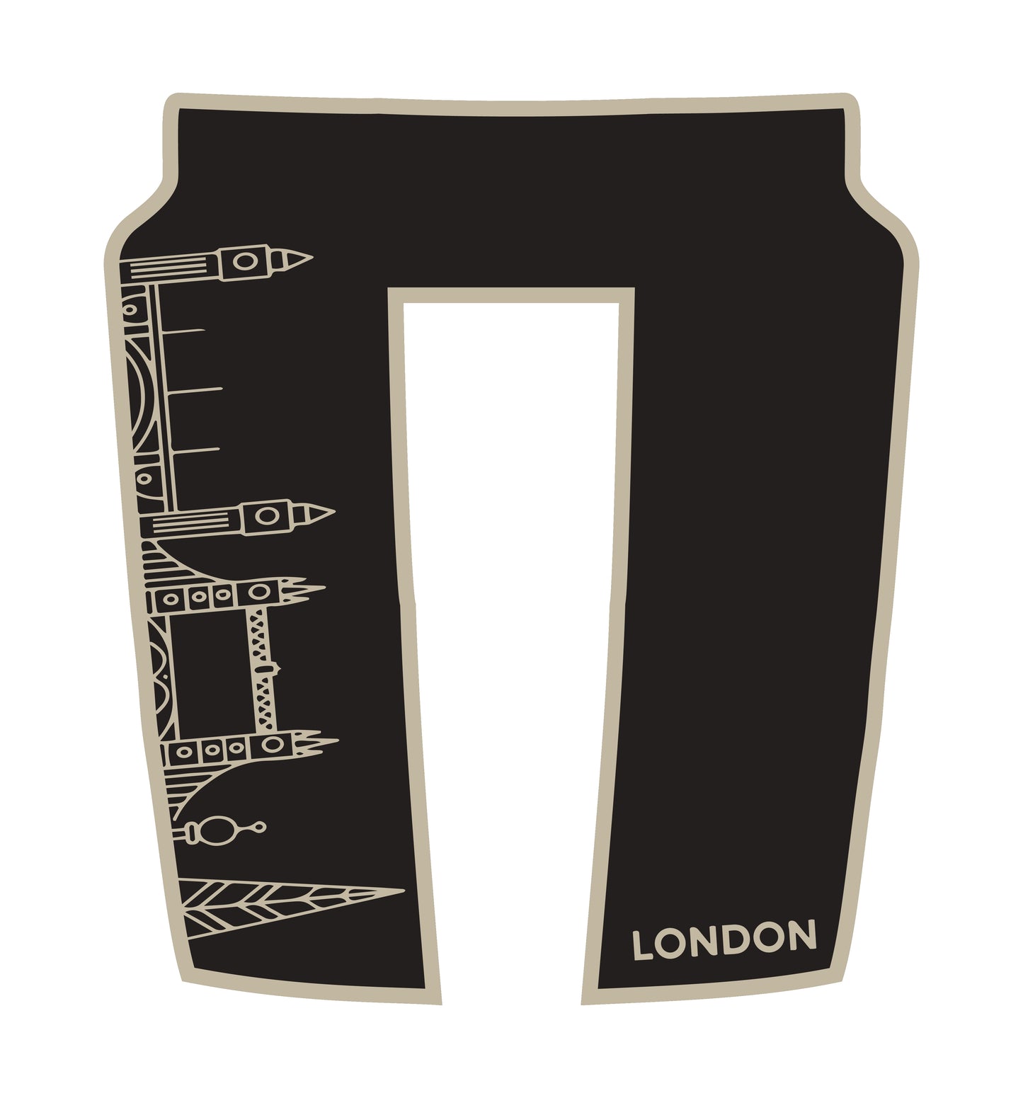 Performance Hood Panel Decal/Sticker - London Skyline - Border Graphic Kit - For Dodge RAM 1500 2019-2025 - Premium Vinyl