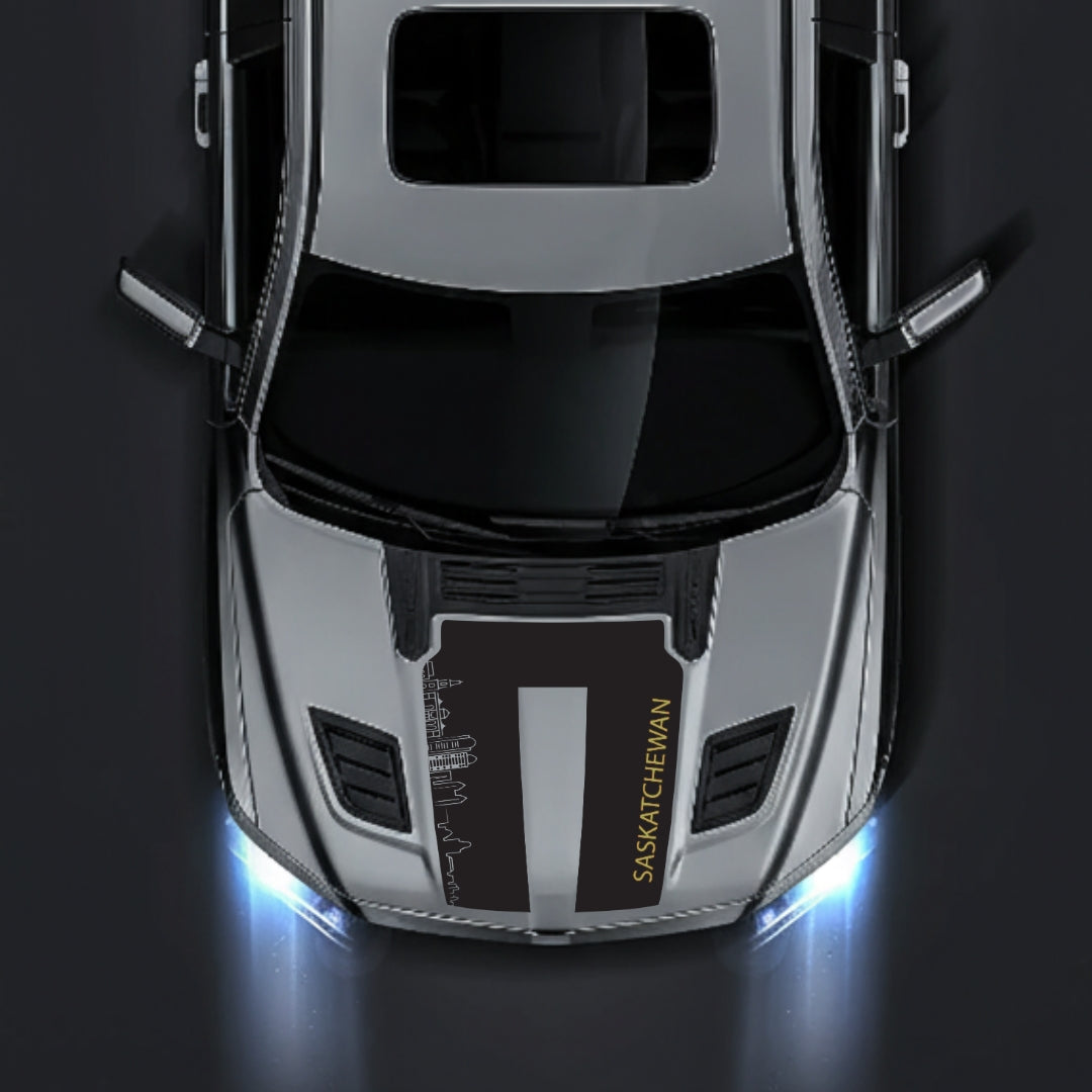 Hood Panel Decal/Sticker - Saskatchewan Skyline - Cut Graphic Kit - For Dodge RAM 1500 2019-2025 - Premium Vinyl