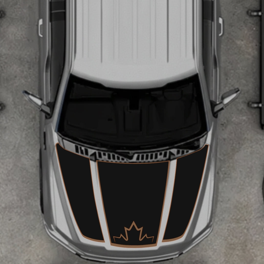Hood Panel Decal/Sticker - Canada Style 9 Graphic Kit - For Ford F-150 2020-2026 - Premium Vinyl
