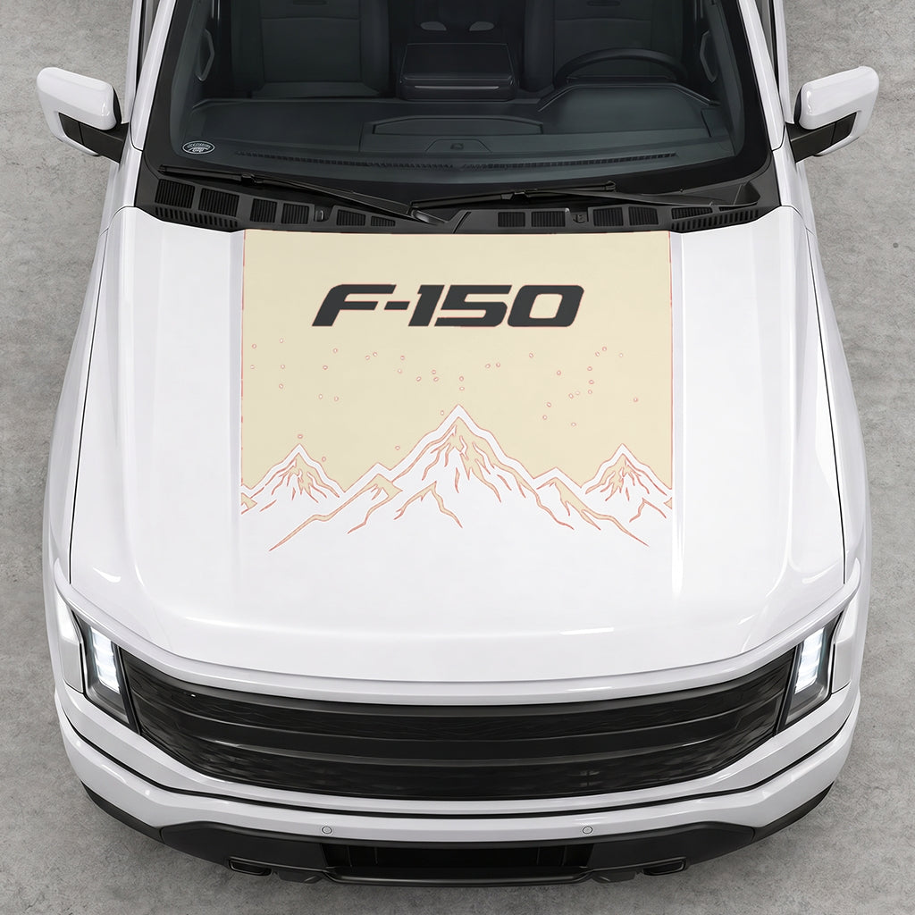 Hood Panel Decal/Sticker - Deep Mountain Graphic Decal Graphic Kit - For Ford F-150 2015-2020 - Premium Vinyl