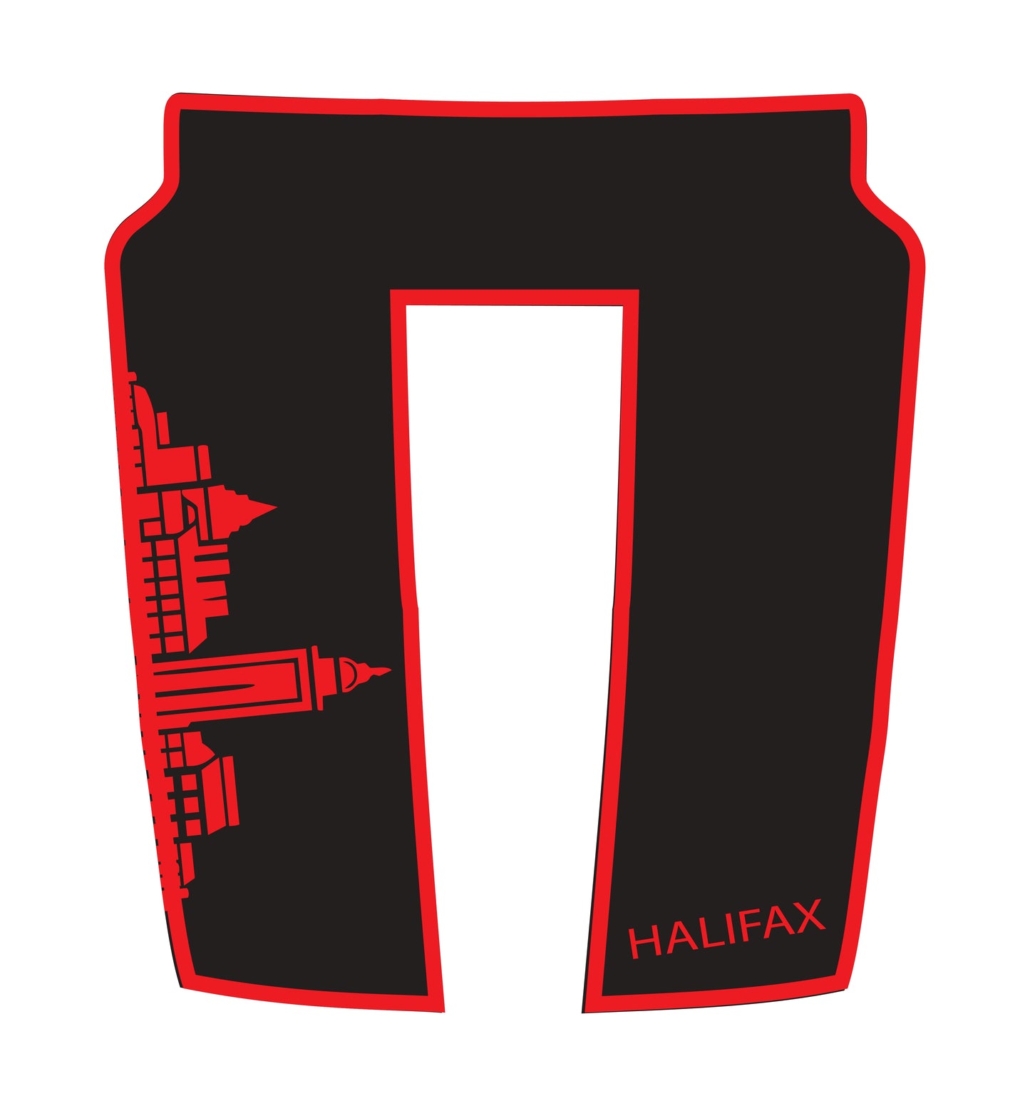 Hood Panel Decal/Sticker - Halifax Skyline - Border Graphic Kit - For Dodge RAM 1500 2019-2025 - Premium Vinyl