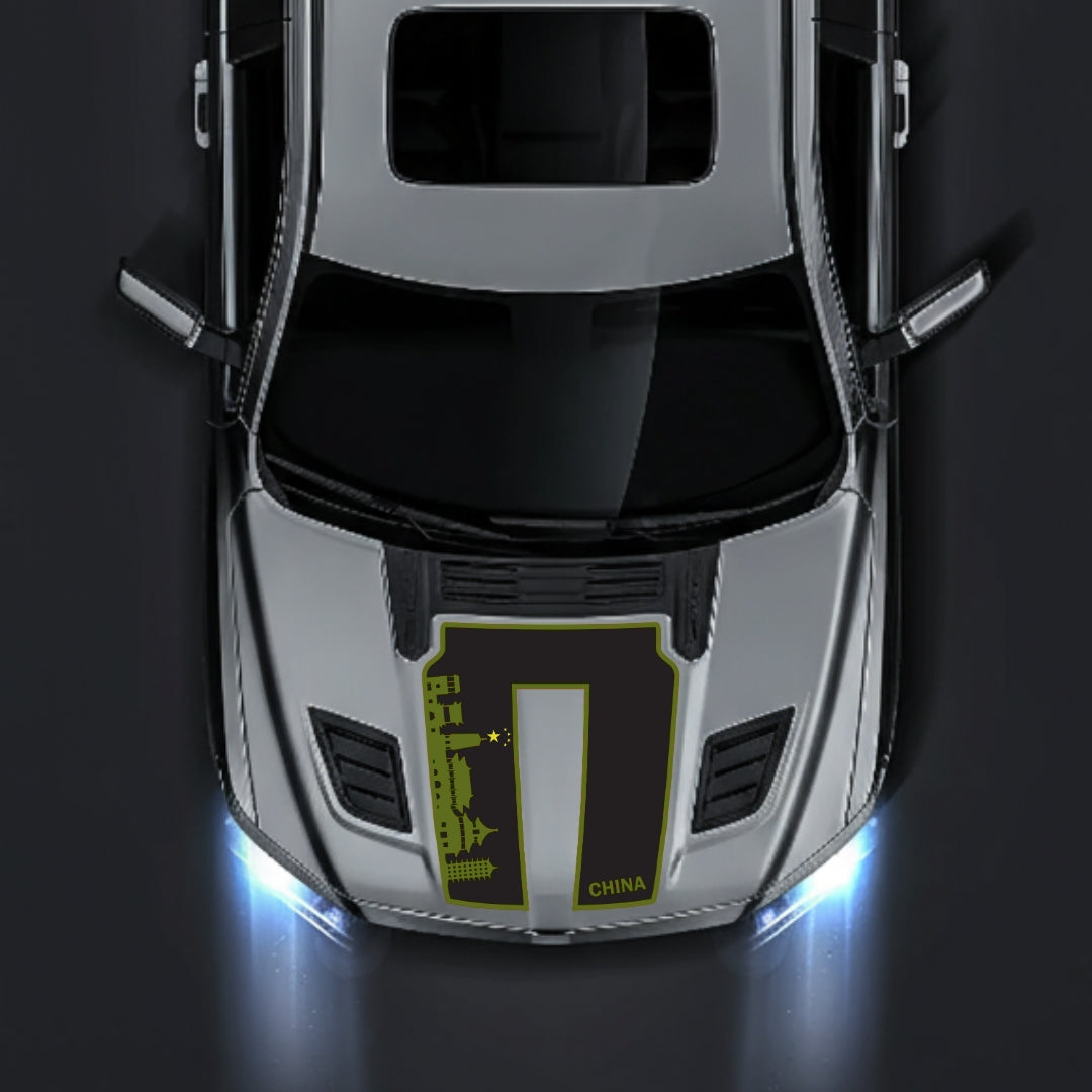 Performance Hood Panel Decal/Sticker - China Skyline - Border Graphic Kit - For Dodge RAM 1500 2019-2025 - Premium Vinyl