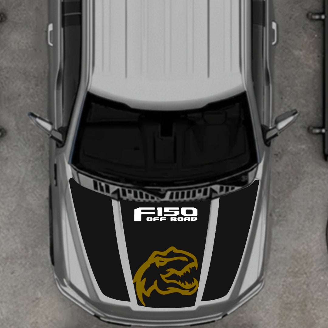 Hood Panel Decal/Sticker - Rex Style 8 Graphic Kit - For Ford F-150 2020-2026 - Premium Vinyl