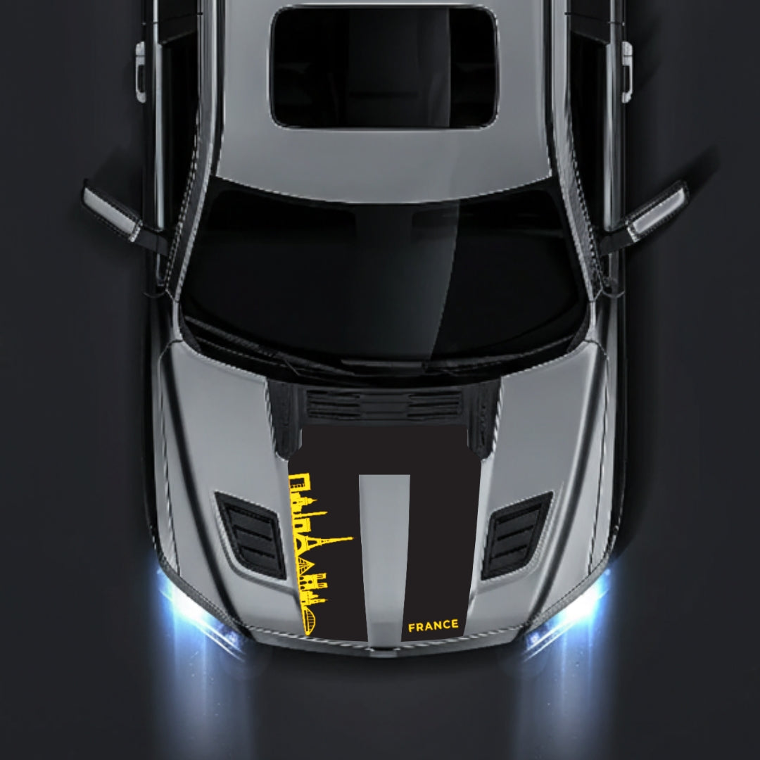 Hood Panel Decal/Sticker - France Skyline Graphic Kit - For Dodge RAM 1500 2019-2025 - Premium Vinyl